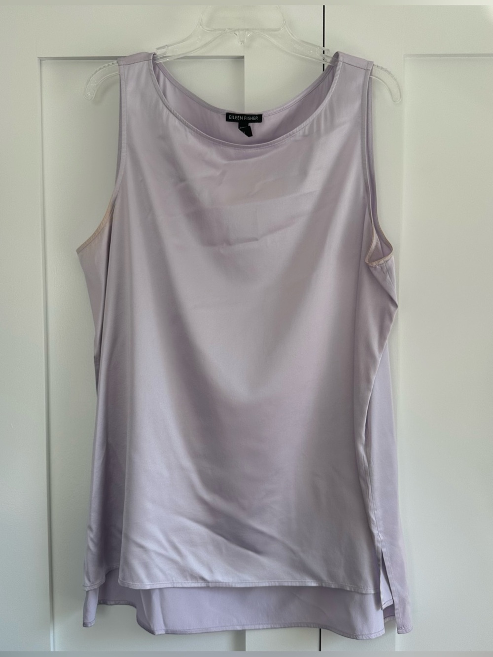 Eileen Fisher Lavender Sleeveless Shell Silk Top
